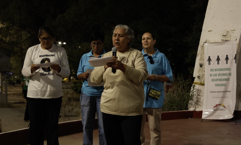 Pronunciamiento de las familias buscadoras durante “Luz para Encontrarles”